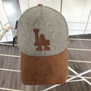 Grey Wool LA LOS ANGELES DODGERS Baseball Cap
